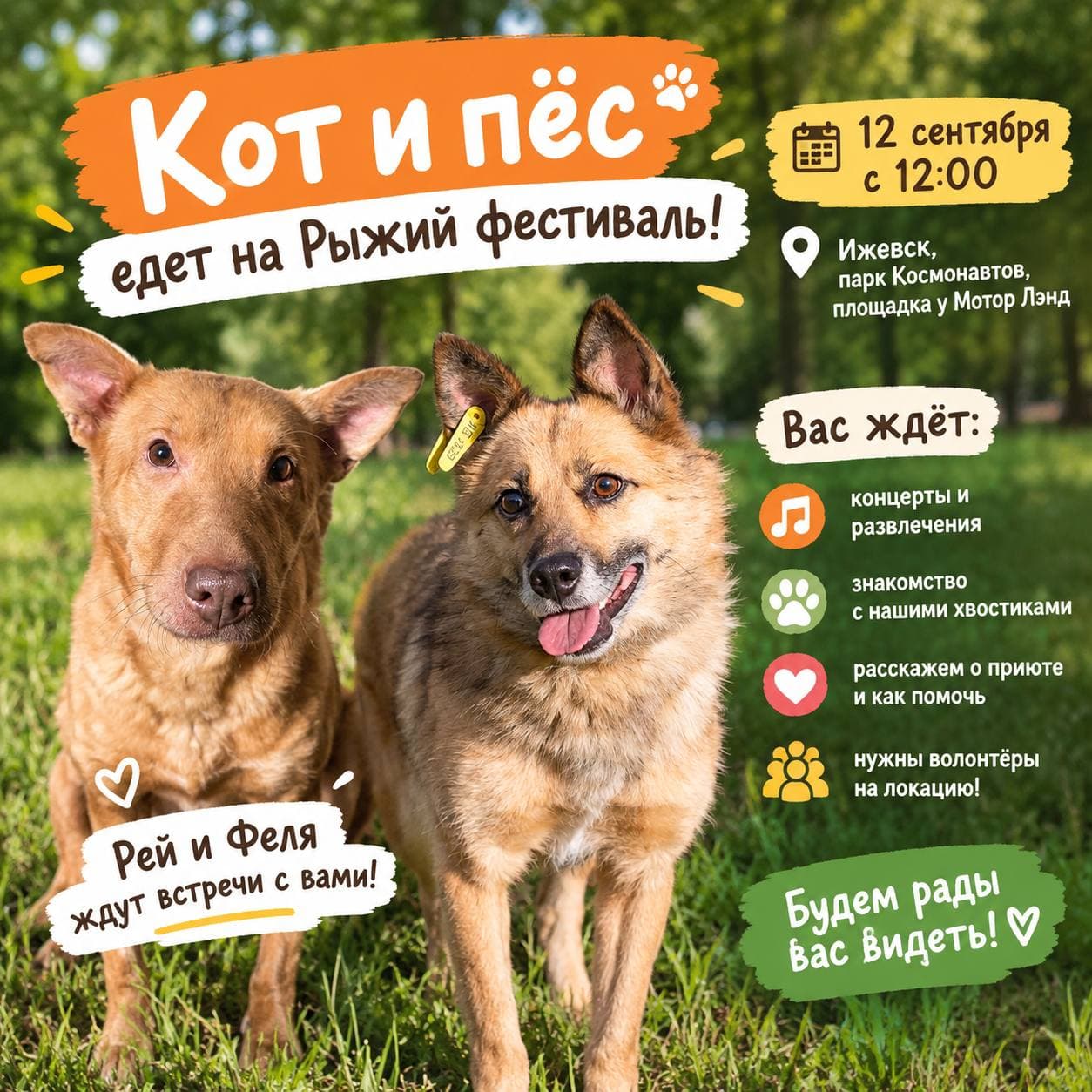 Афиша: Рыжий фестиваль в парке Космонавтов